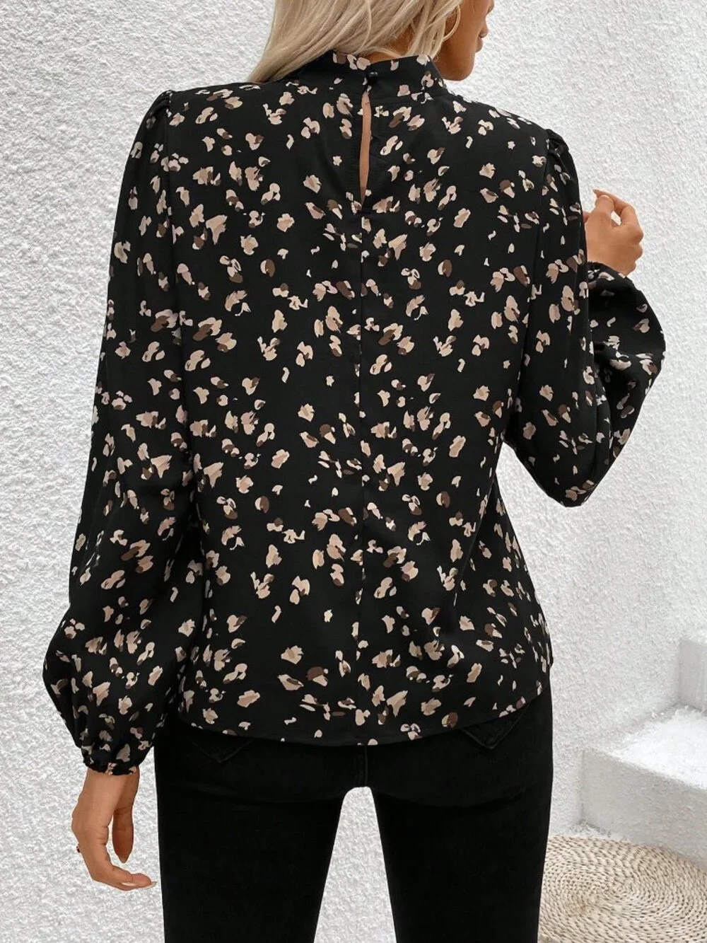 Black Casual Women's Long Sleeve Shirt